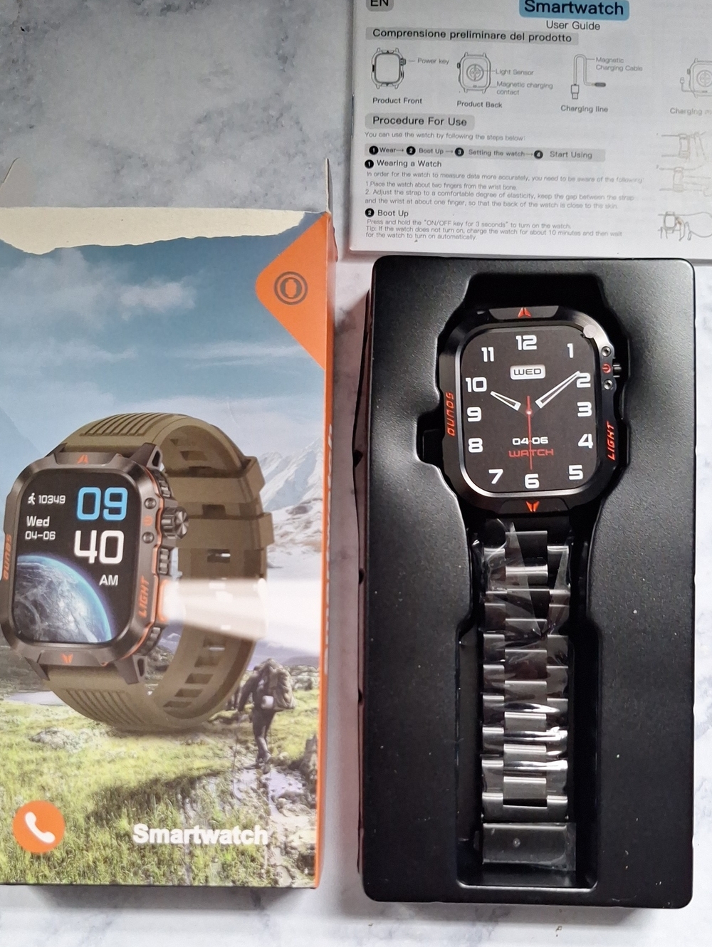 Smartwatch Metal Band Smartwatch - Black